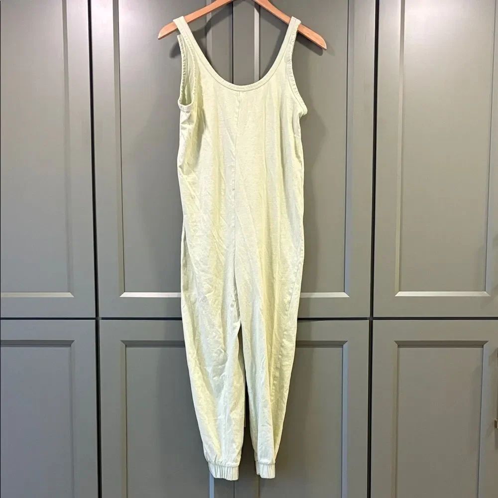 Zara Cotton Light Green Jumpsuit